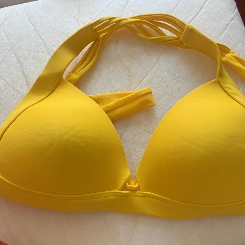 Nwt Luli Fama Limon Push Up Halter Top Size M - image 5